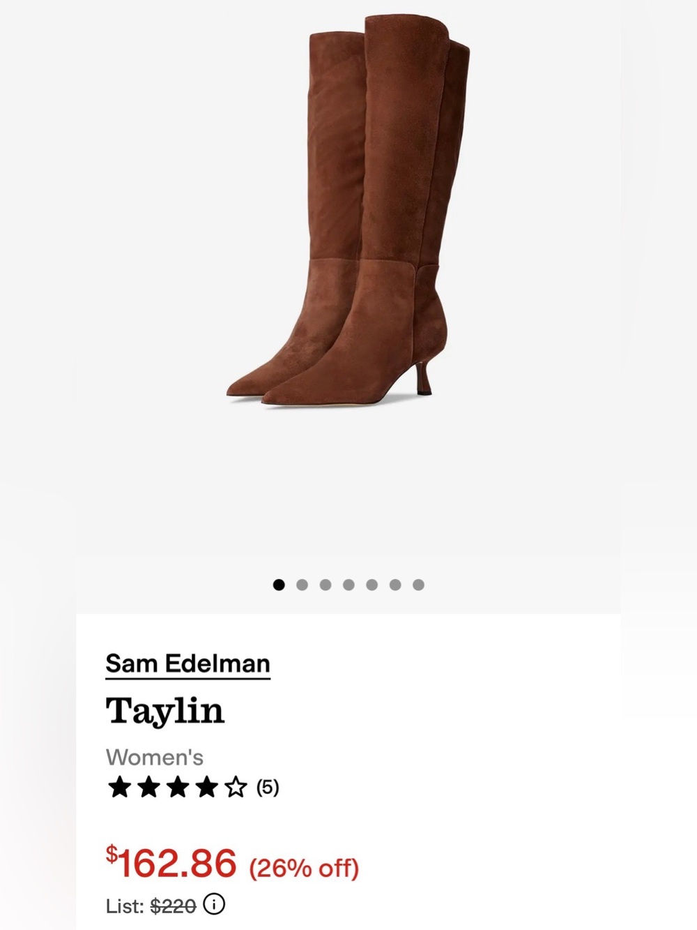 Sam Edelman Tall Pointed-Toe Suede Boots in toffee - Picture 12 of 12